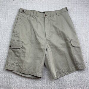 PGA Tour Men’s Cargo Golf Shorts Khaki Beige Size 36 Performance Sports Pockets